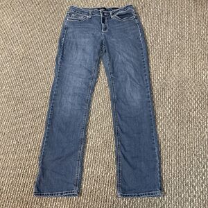 Earl Jeans Women's Size 10 Straight Leg Bejeweled Embroidered Denim Jeans